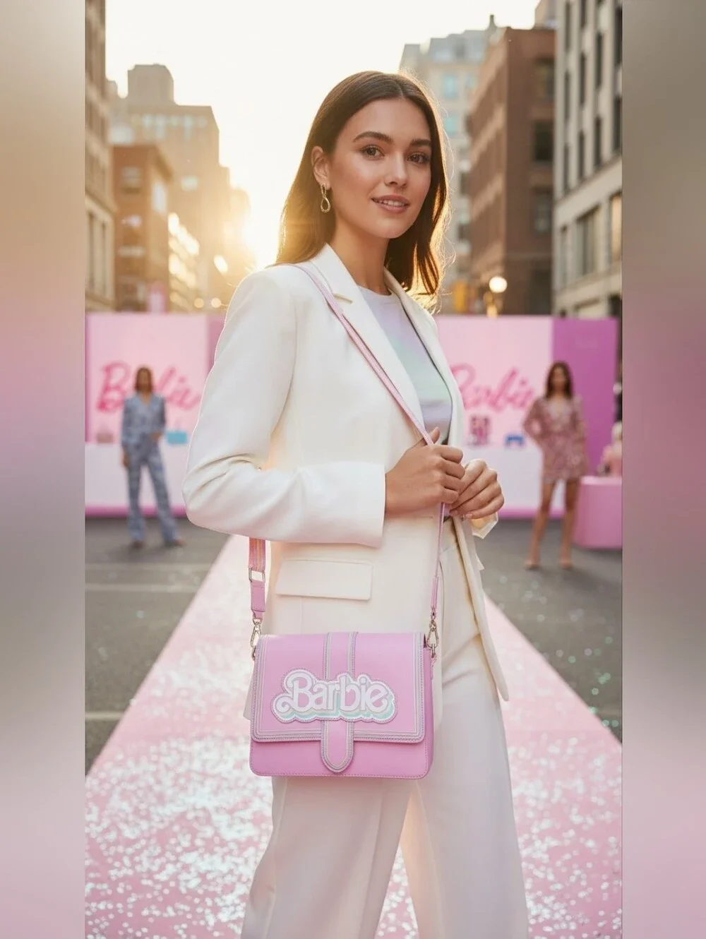Loungefly Barbie 65th Anniversary Logo Crossbody Bag NWOT - Picture 7 of 15